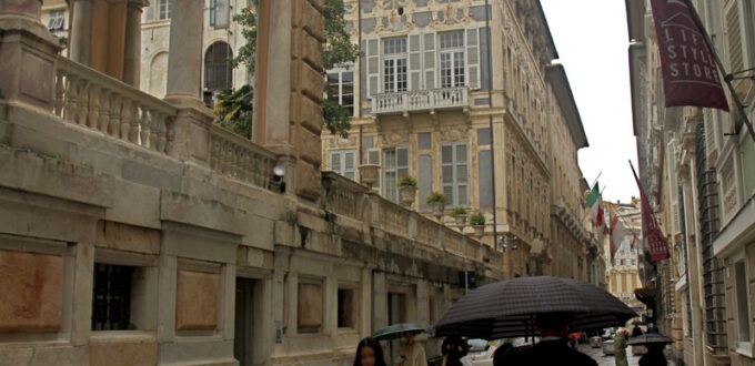 Photo de la Via Garibaldi à Gênes, Palais Doria Tursi